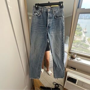 Agolde 90s Pinch Waist straight leg jeans in medium blue wash